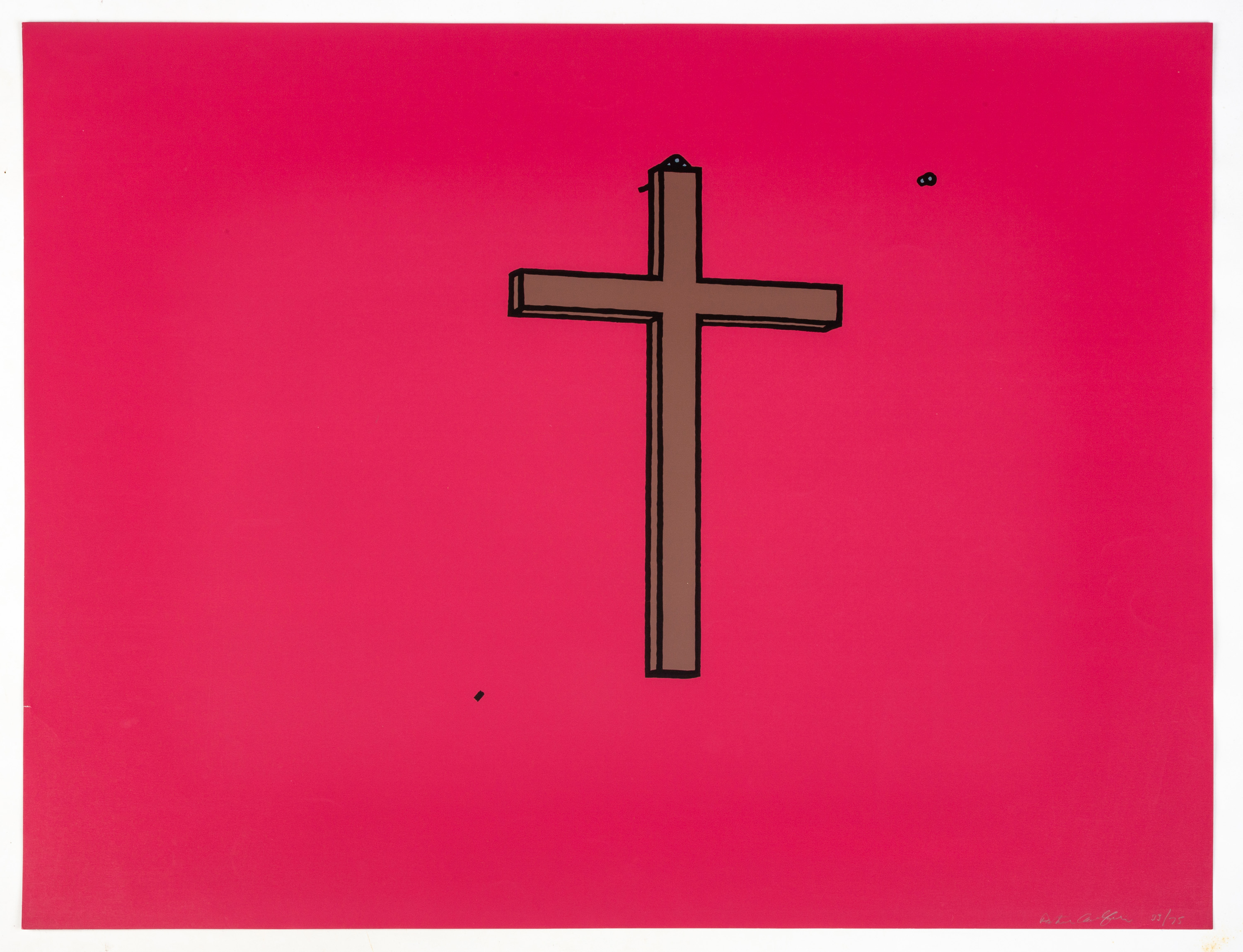 Appraisal: PATRICK CAULFIELD BRITISH - CRUCIFIX CRISTEA Screenprint in colors Signed