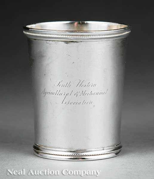 Appraisal: An American Coin Silver Agricultural Premium Julep Cup John Kitts