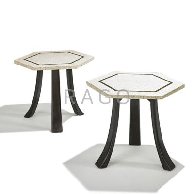 Appraisal: HARVEY PROBBER HARVEY PROBBER INC Pair of occasional tables USA