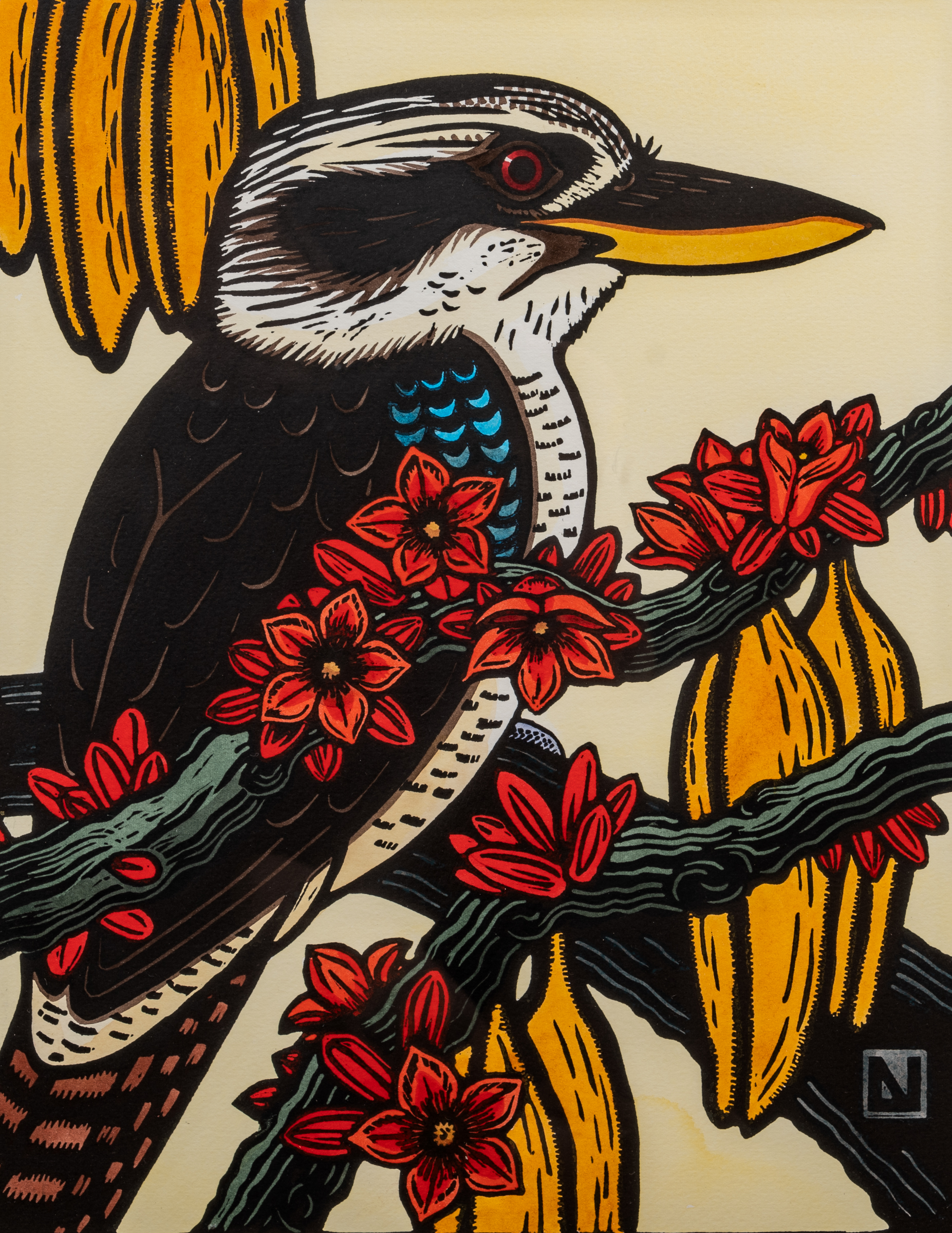 Appraisal: Leslie Van Der Sluys - 'Kookaburra and Kurrajong' limited edition