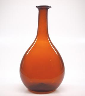 Appraisal: Free A late th-early th century free-blown glass chestnut bottle