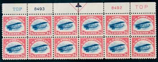 Appraisal: Plate block of of the twenty-four-cent Airmail issue of Scott