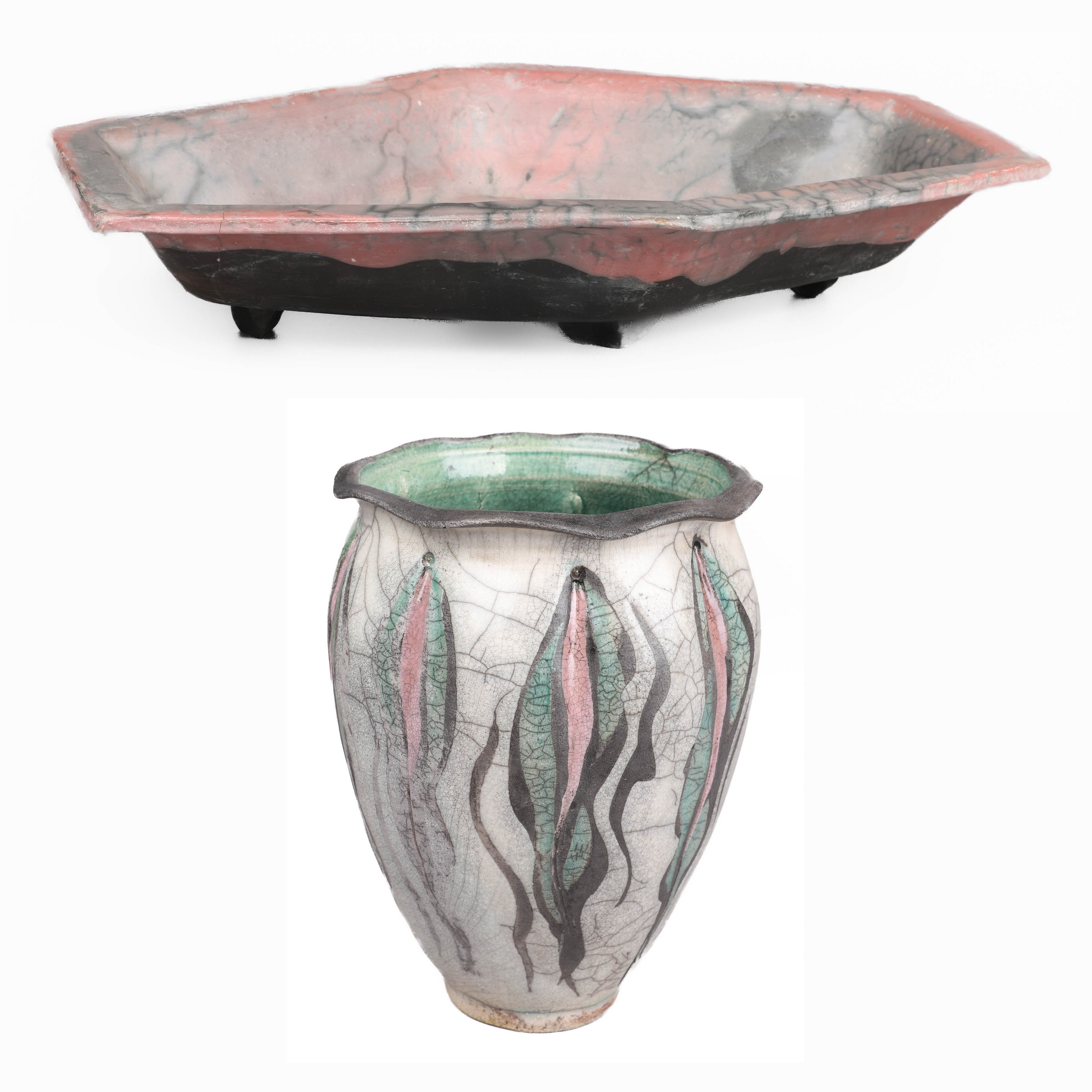 Appraisal: Studio pottery vessels to include Trudi Battershall Swarthmore d dish