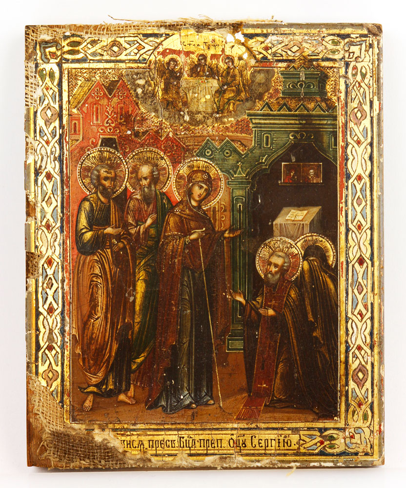 Appraisal: - th C Russian Icon th century Russian icon painted