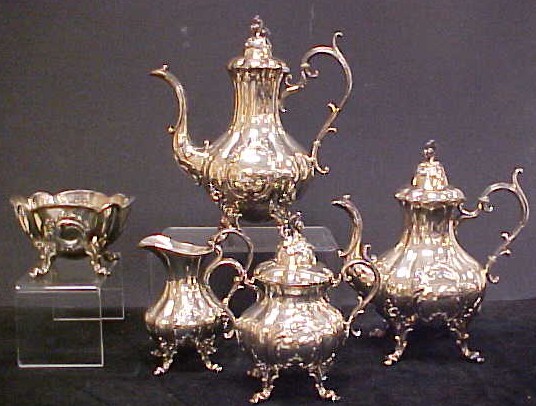 Appraisal: Reed and Barton Winthrop Shield silverplate tea and coffee service