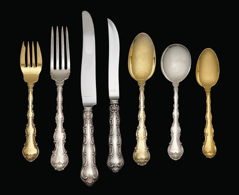 Appraisal: Gorham 'Strasbourg' sterling silver and silver gilt flatware service th