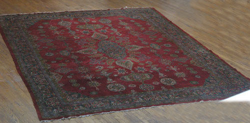 Appraisal: Persian Carpet Unknown c dyed wool fiber x inches Apparently