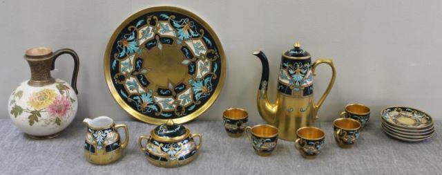 Appraisal: Hessler Limoges Art Deco Tea Set piece tea set with