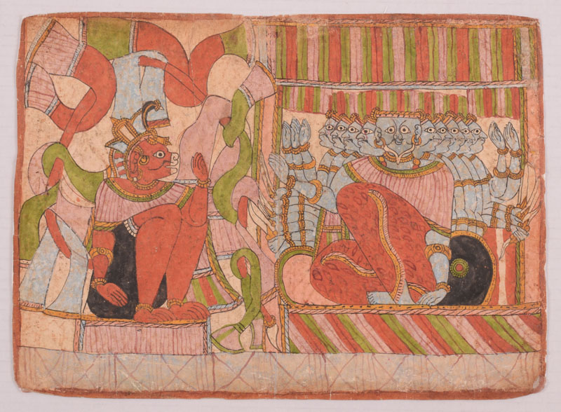 Appraisal: PAITHAN SCHOOL MID TH C ILLUSTRATION FROM A RAMAYAMA SERIES