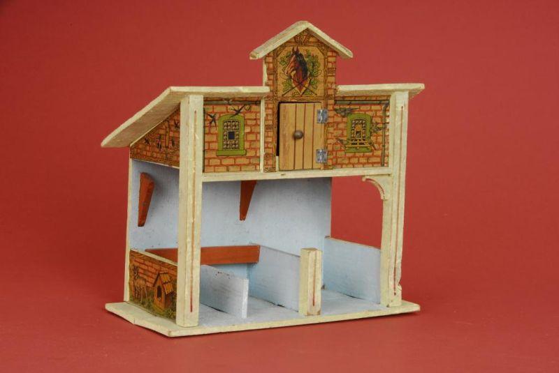 Appraisal: Paper on Wood Stable Probably Germany ca a small toy