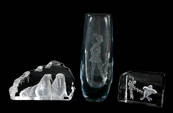 Appraisal: A collection of art glass including examples by Kosta and