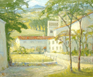 Appraisal: European School mid-late th century- Church in a mountain landscape