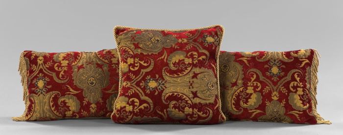 Appraisal: Group of Three French Pillows consisting of a pair of