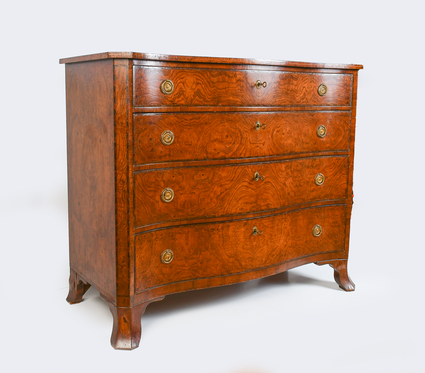 Appraisal: FAUX BURLWOOD CHEST OF DRAWERS Italian Francesco Molon Giemme faux