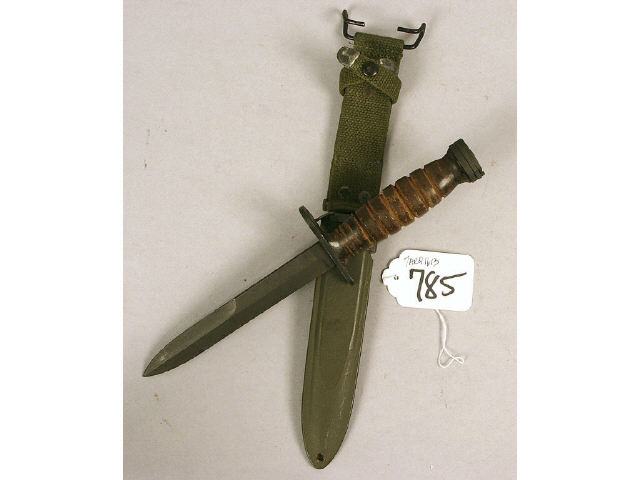 Appraisal: US M A original carbine bayonet in original scabbard excellent