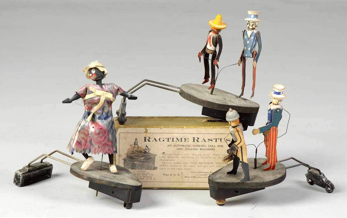 Appraisal: 'Uncle Sam Kicks the Kaiser'' Turntable ToyWWI patriotic toy National