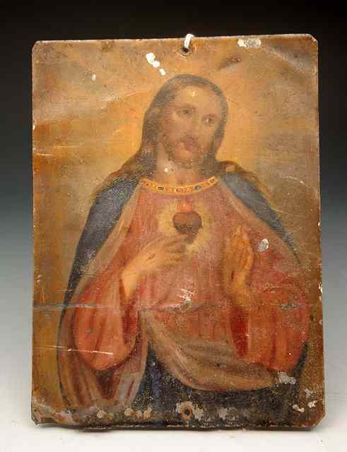 Appraisal: AN TH CENTURY CONTINENTAL SCHOOLHalf length study of Christ oil