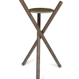 Appraisal: A Contemporary Bronze Tripod Birdbath TH CENTURY signed Ventree Height