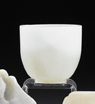 Appraisal: Good Chinese white jade cup th century Of deep U-shape