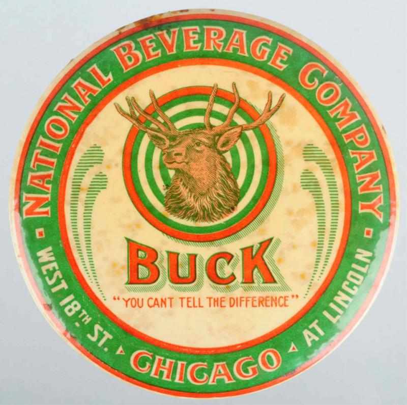 Appraisal: Buck National Beverage Company Pocket Mirror Larger size variation Nice