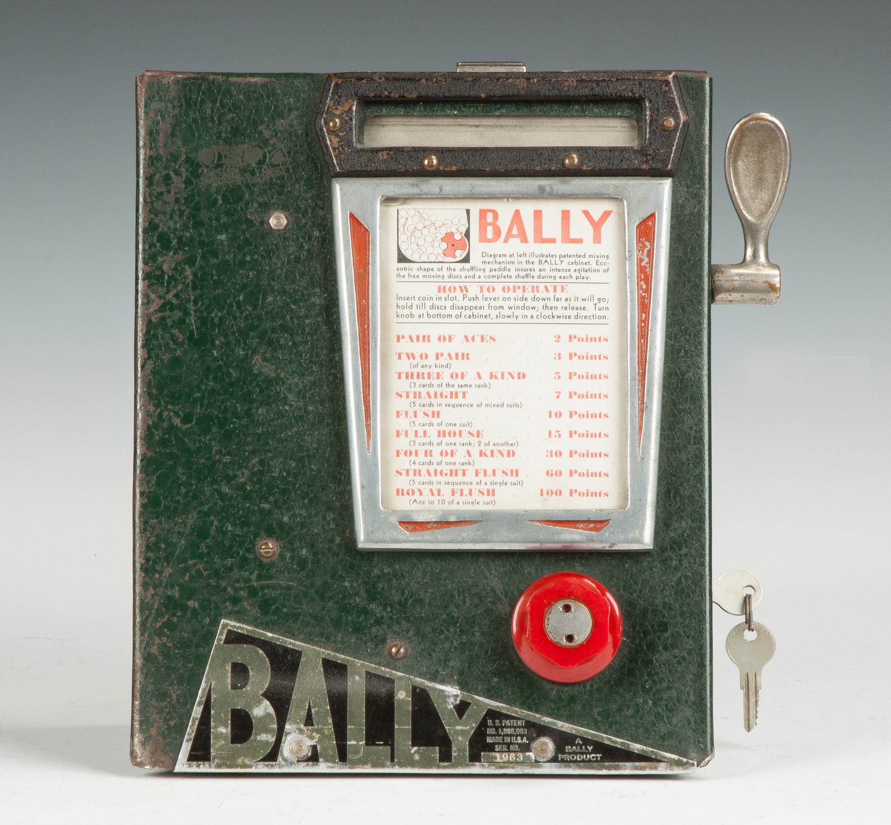 Appraisal: Bally Slot Machine Serial