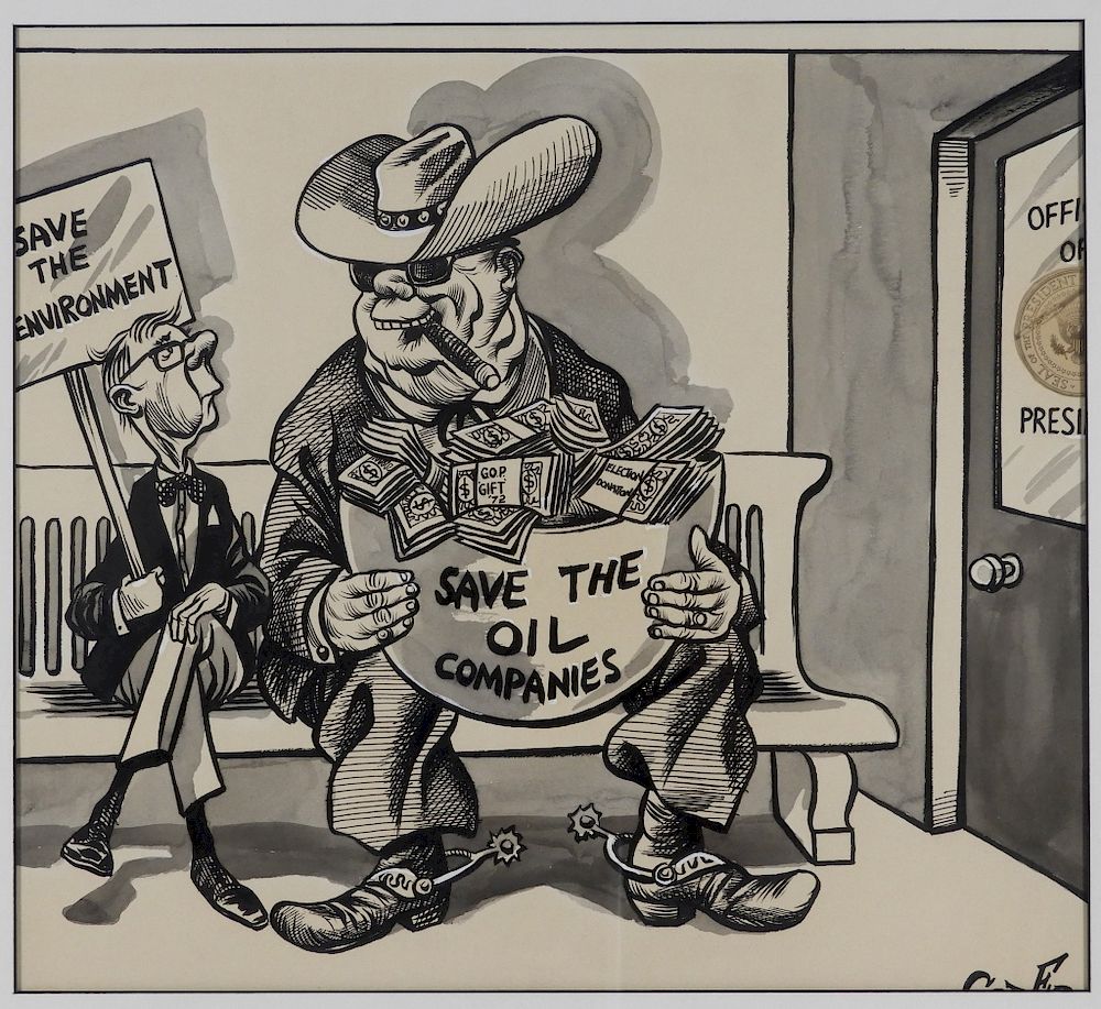 Appraisal: Paul Szep Boston Globe Political Cartoon Drawing Canada United States