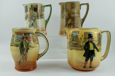 Appraisal: Royal Doulton Dickens seriesware collection of jugs comprising of Barkis