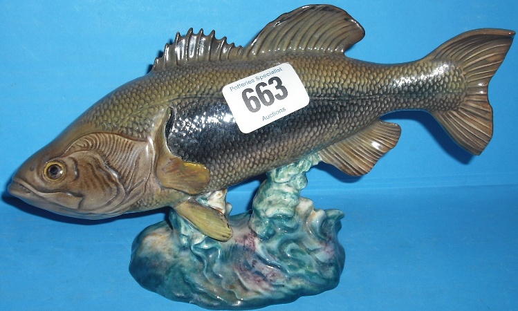 Appraisal: Beswick Large Mouthed Black Bass one fin restuck