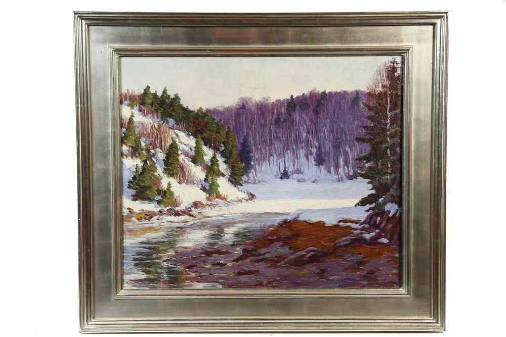 Appraisal: OOC - 'Winter Inlet' by John Nichols Haapanen MA -