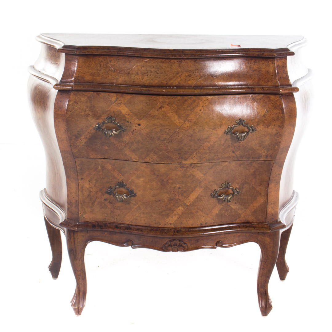 Appraisal: Louis XV style fruitwood bombe commode