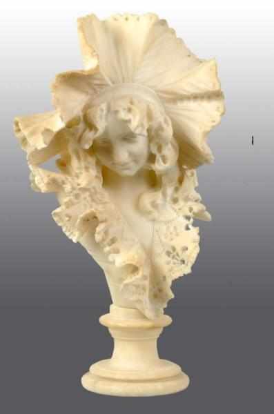 Appraisal: Marble Bust of a Lady Description Intricate lacy bonnet Condition