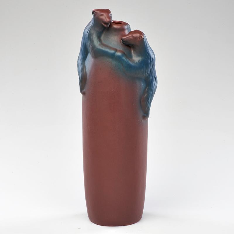 Appraisal: VAN BRIGGLE Climbing for Honey vase in Mulberry glaze Colorado