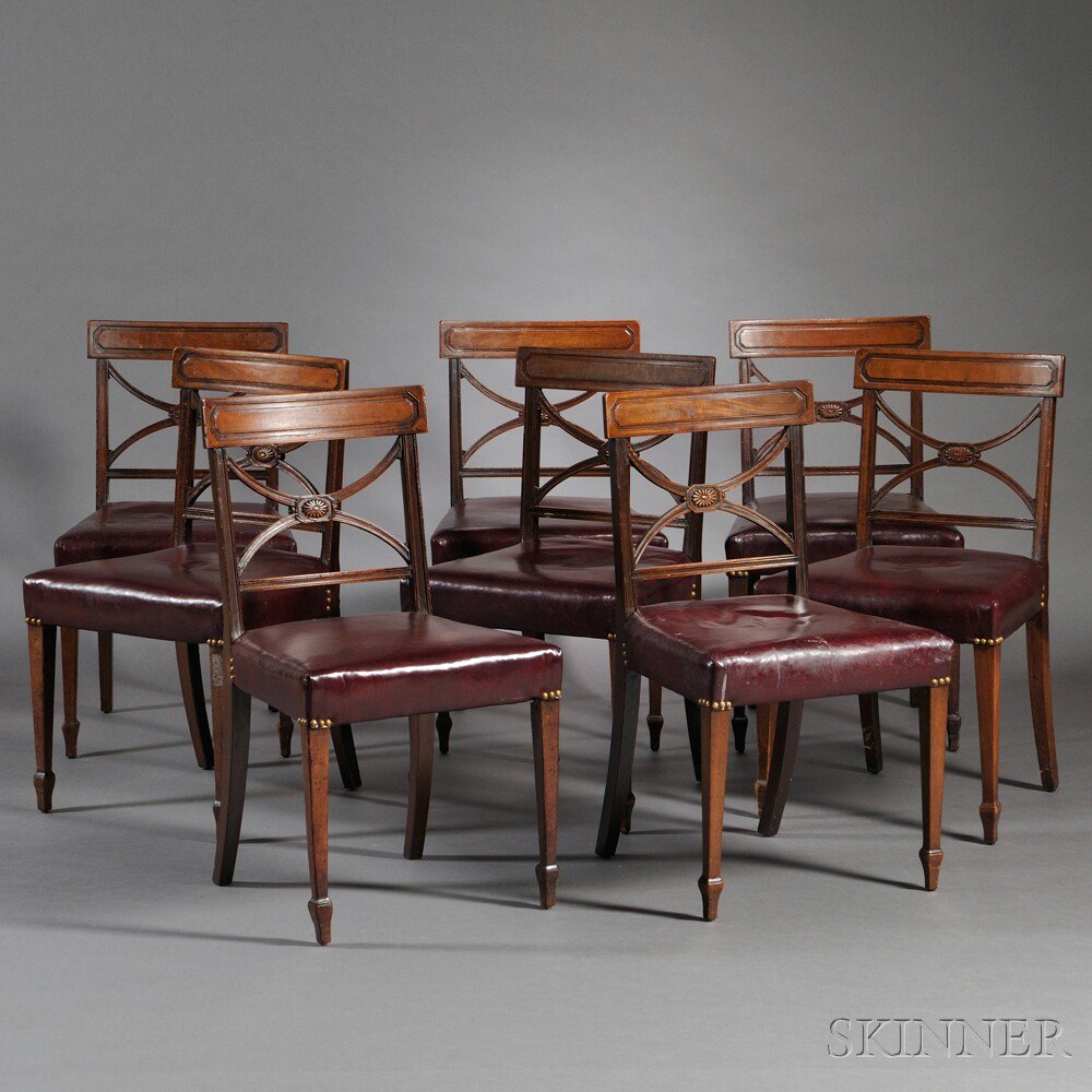 Appraisal: Eight Regency Mahogany Side Chairs England early th century each