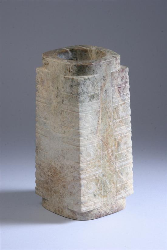 Appraisal: CHINESE JADE CONG Neolithic period - B C - in