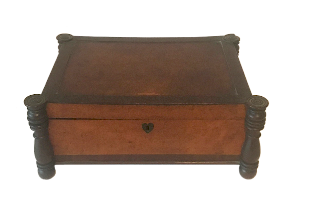 Appraisal: th Century Mahogany Jewelry Box th Century Mahogany Jewelry Box