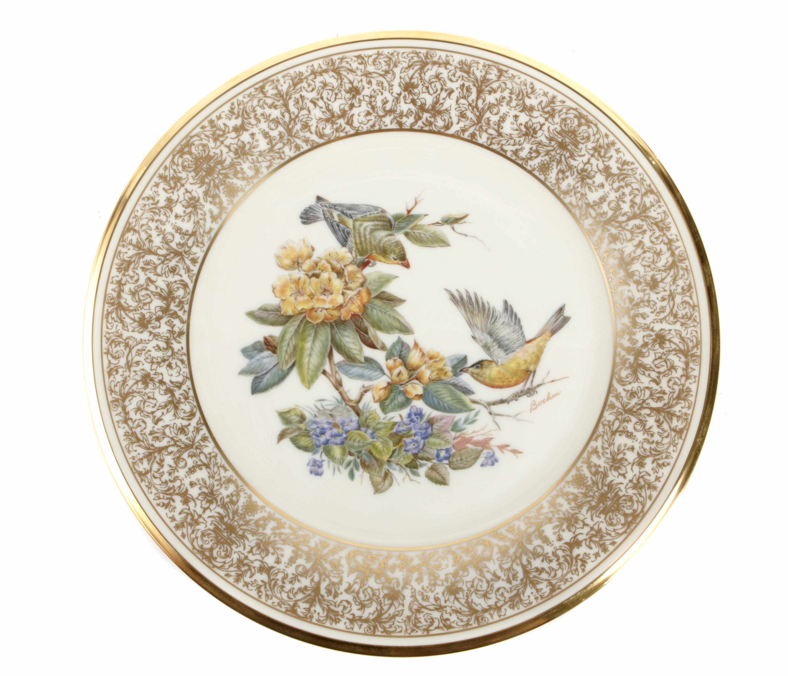 Appraisal: A group of four Lenox porcelain bird plates boxed