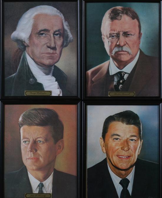 Appraisal: THE PRESIDENTIAL PORTRAIT SERIES BY NEWSPAPER ARTIST SAM J PATRICK