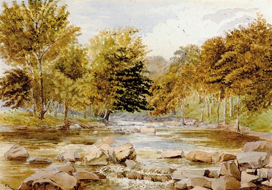 Appraisal: G J Seargill American early th century RIVER THROUGH AUTUMN