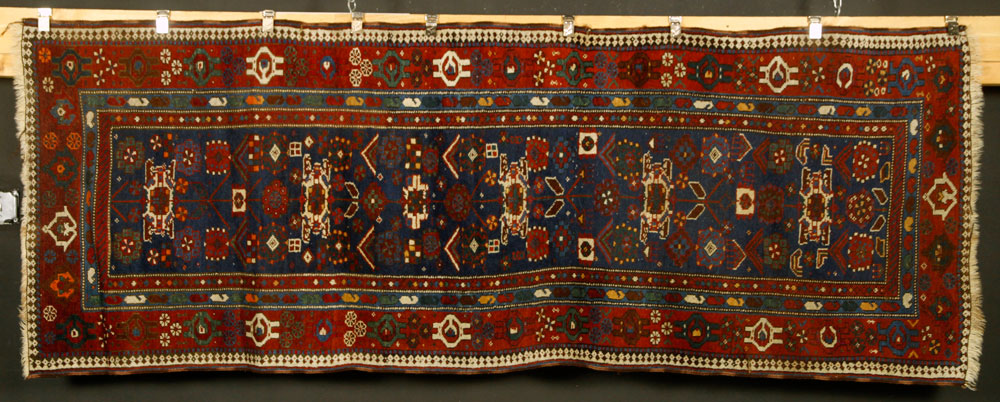 Appraisal: - Antique Caucasian Runner Antique Caucasian runner ' x '