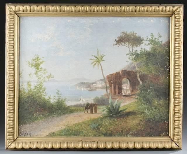 Appraisal: Pair of A del Moro Italian painting o c Moro