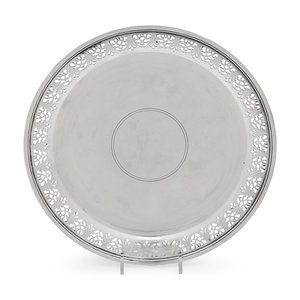 Appraisal: A Tiffany and Co Silver Cake Dish New York NY