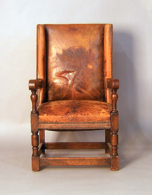 Appraisal: George I style oak armchair th c