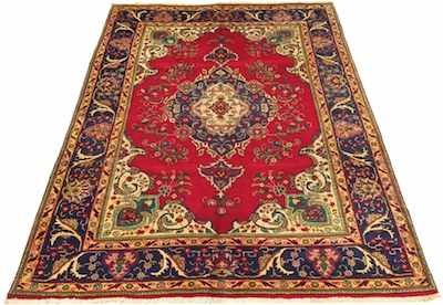 Appraisal: A Persian Tabriz Carpet Apprx '- x ' Low wool