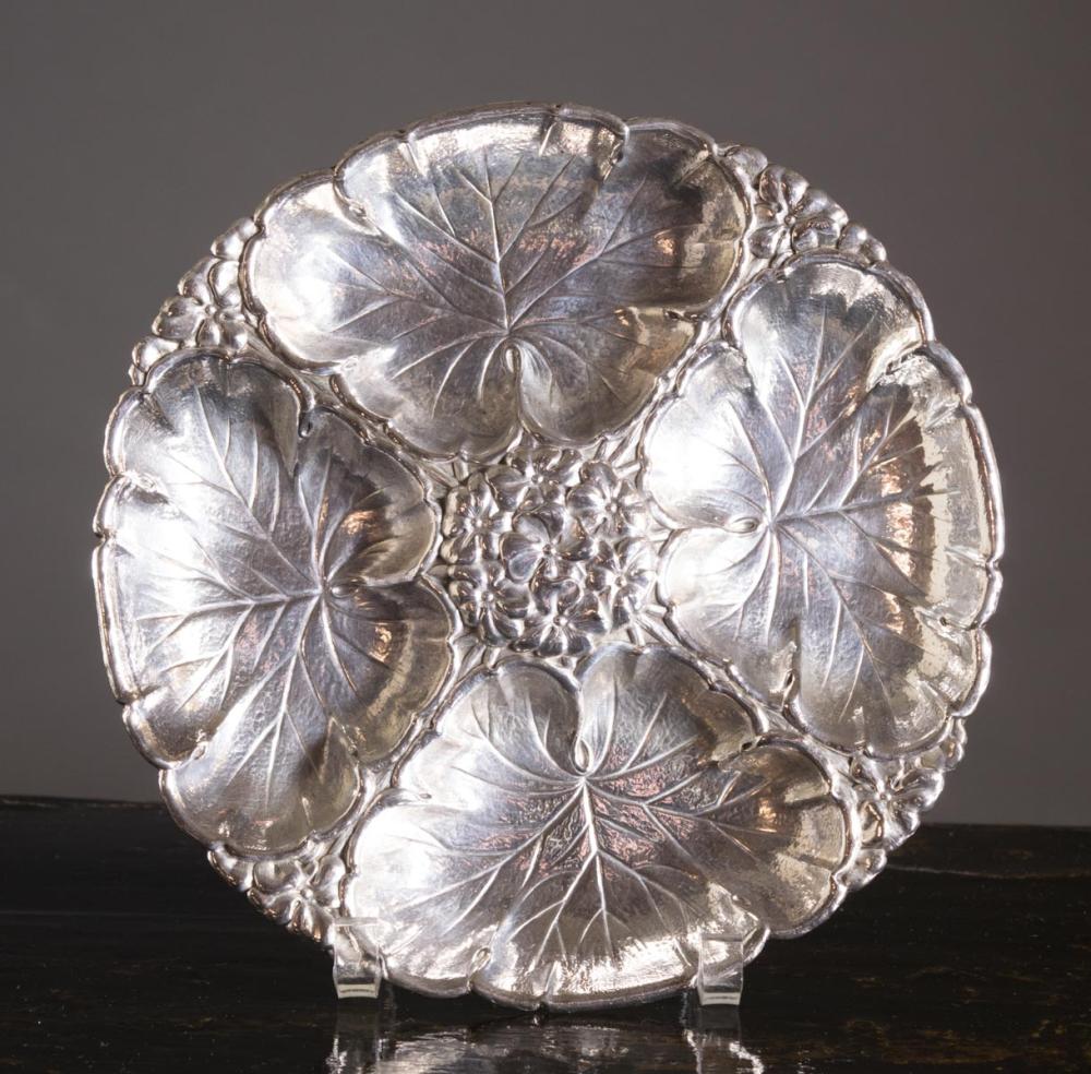 Appraisal: WALLACE STERLING SILVER SERVING DISH of circular form with repousse