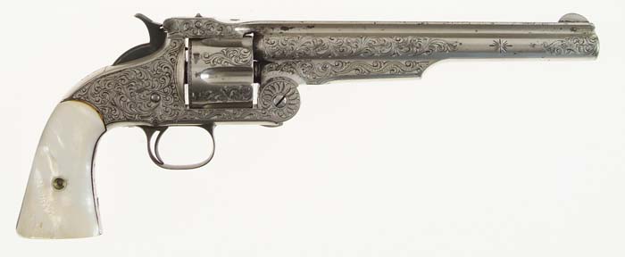 Appraisal: CASED FACTORY ENGRAVED SMITH WESSON SECOND MODEL AMERICAN REVOLVER Cal