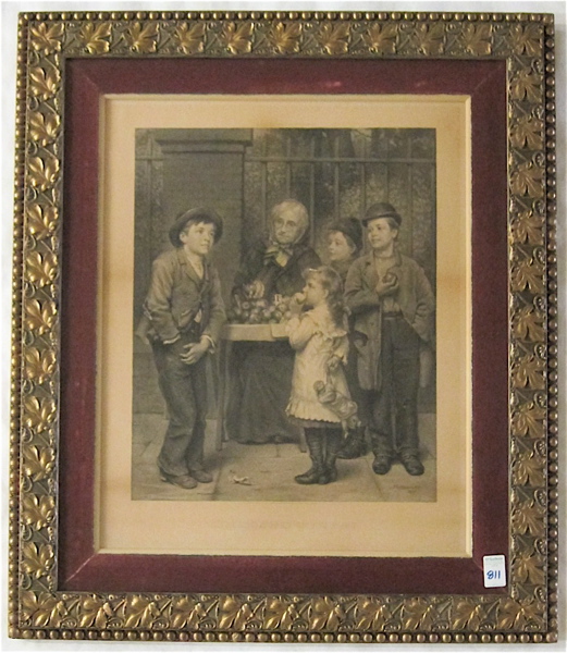 Appraisal: ETCHING AFTER THE PAINTING BY JOHN GEORGE BROWN New York