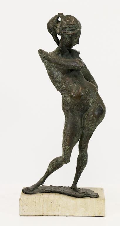 Appraisal: LUCCHESI Bruno Bronze Standing Woman Bruno Lucchesi American Italian born