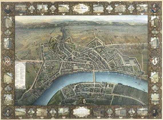 Appraisal: BASEL -Plan der Stadt Basel aufgenommen und herausgegeben von Friedrich