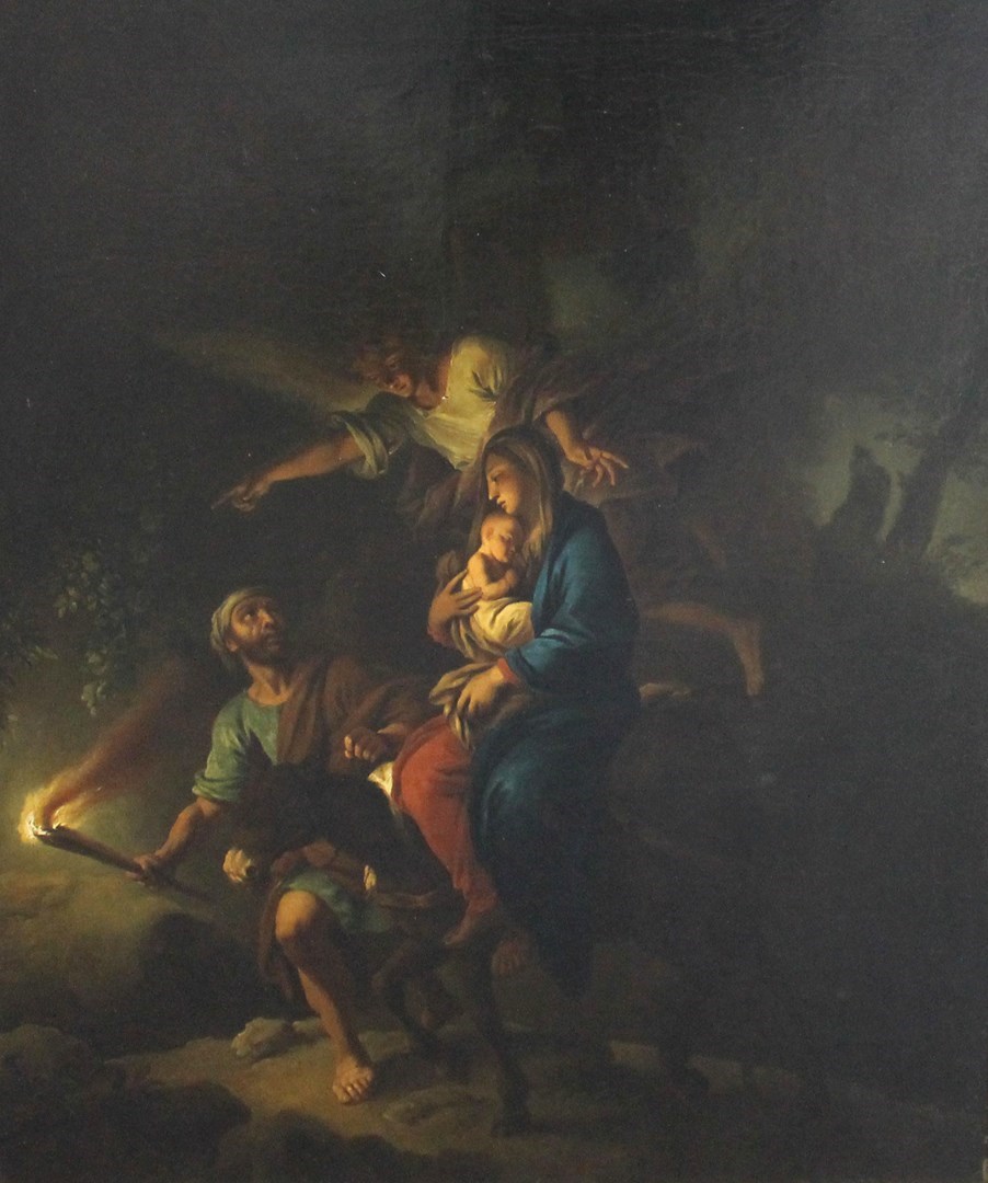 Appraisal: Dutch School th century The Flight into Egypt oil on