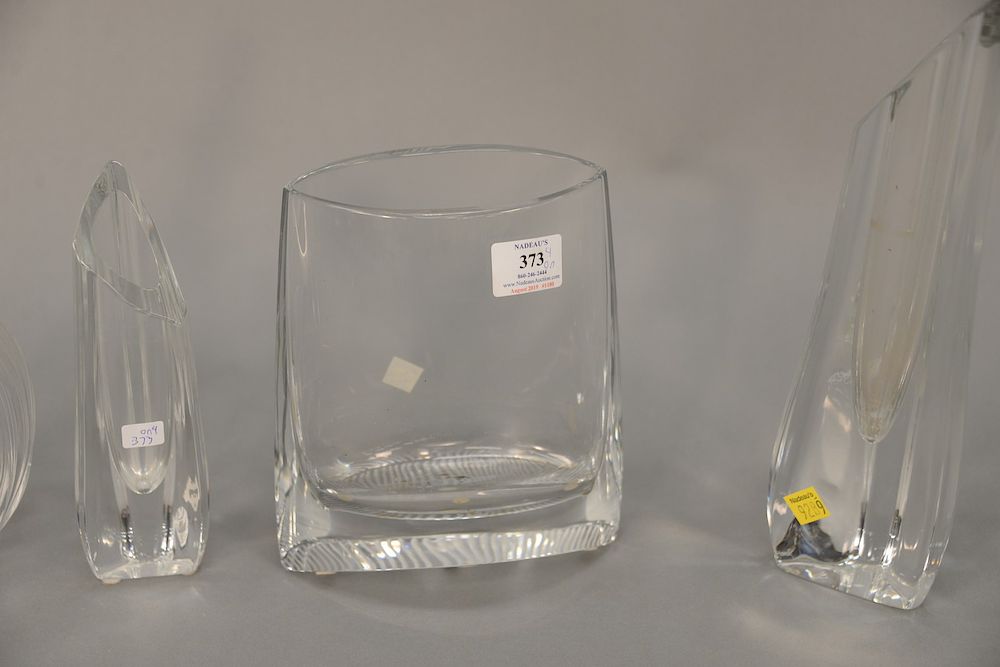 Appraisal: Four piece crystal group to include three Baccarat crystal vases